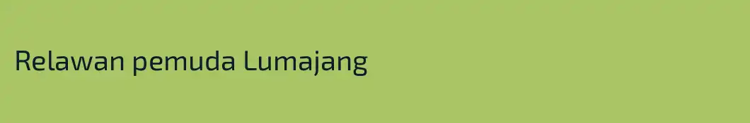 Relawan pemuda Lumajang 